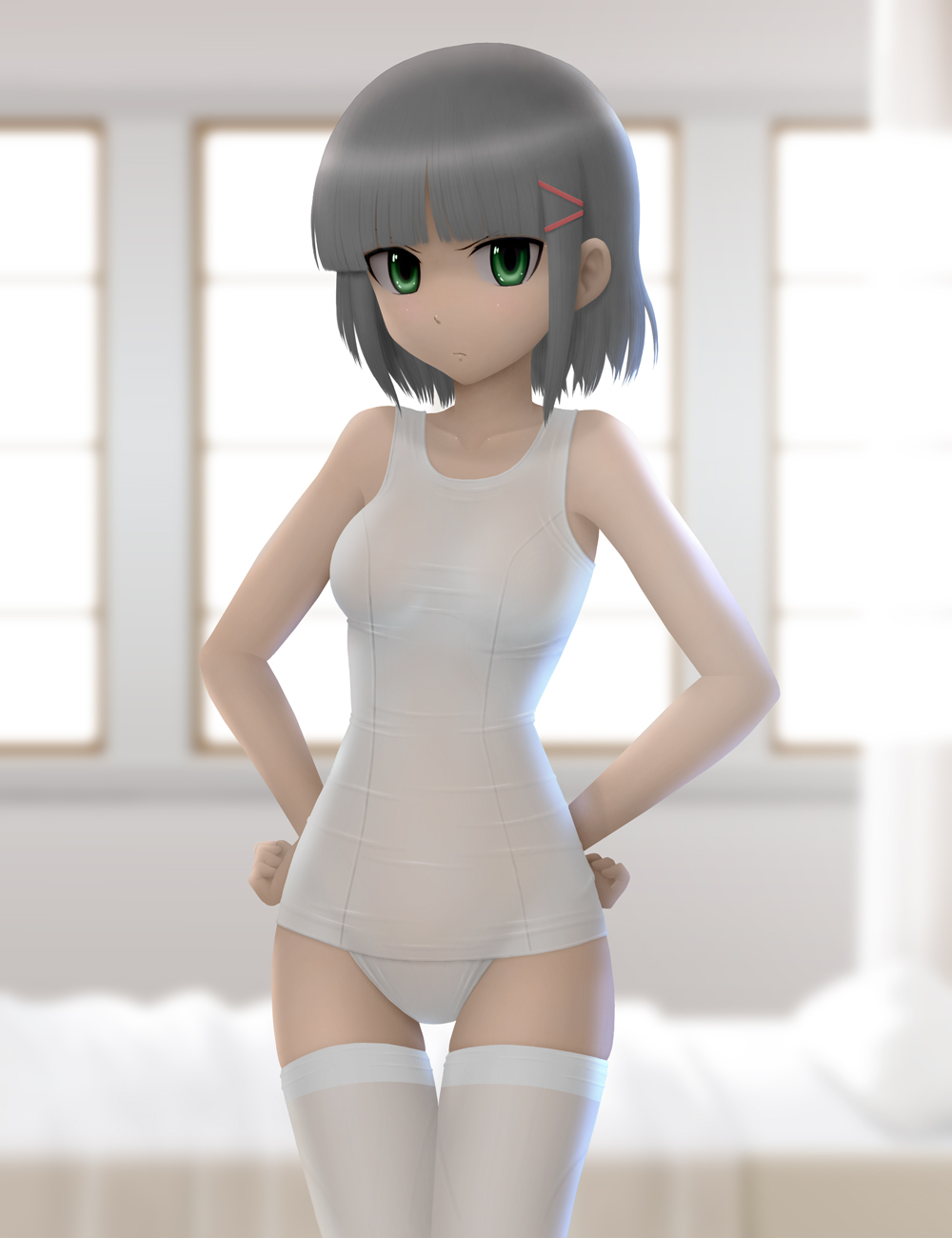 aizawa_sakuya, hayate_no_gotoku, school_swimsuit, siraha, swimsuits, thighhighs