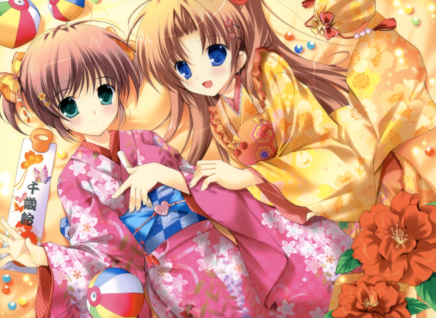 asagiri_mai, august, kimono, mikeou, takamizawa_natsuki, yoake_mae_yori_ruriiro_na