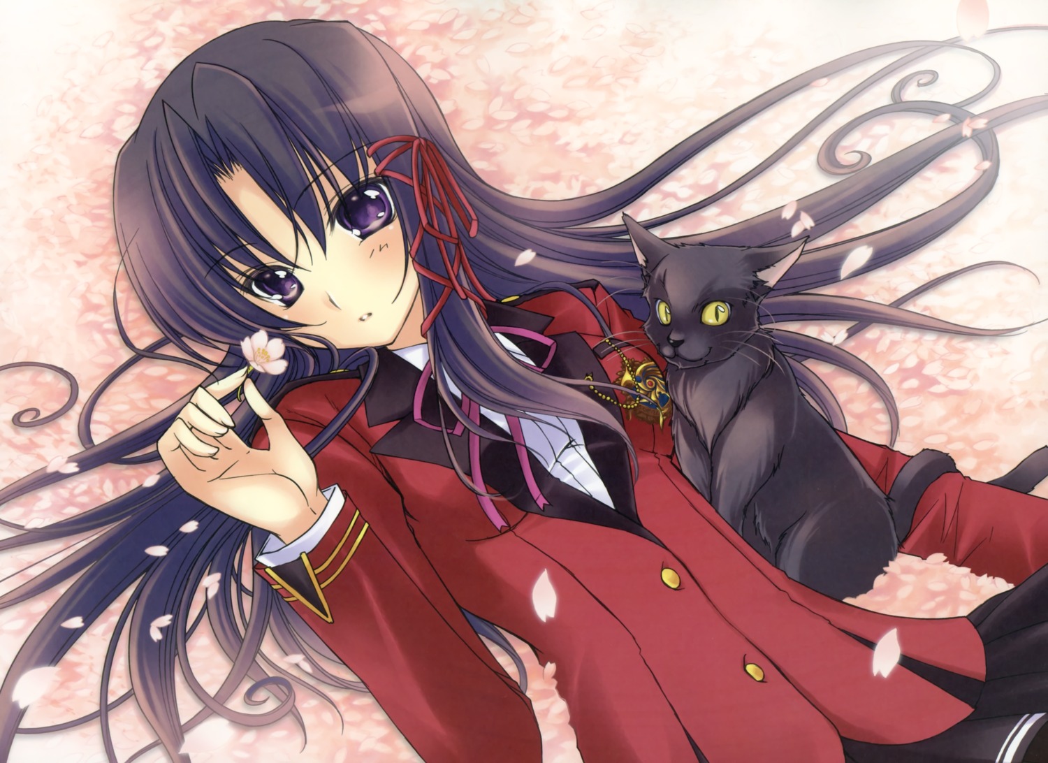 august, fortune_arterial, kuze_kiriha, neko, sasaki_akane, seifuku