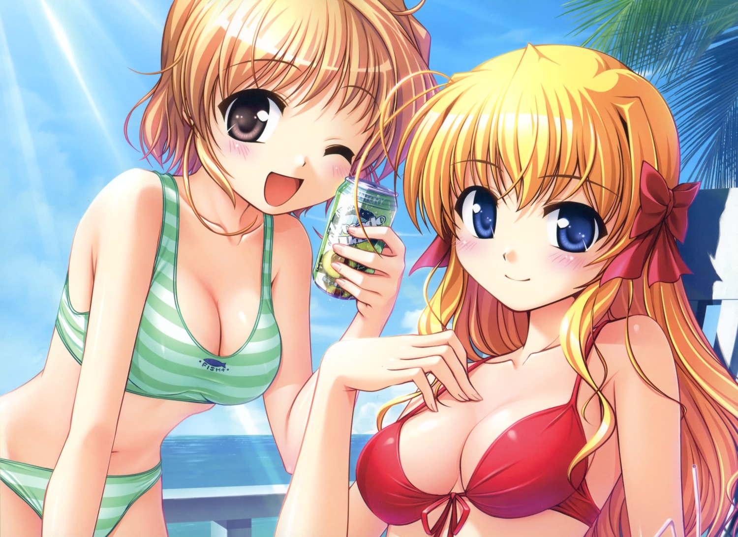 august, bekkankou, bikini, cleavage, fortune_arterial, sendou_erika, swimsuits, yuuki_kanade