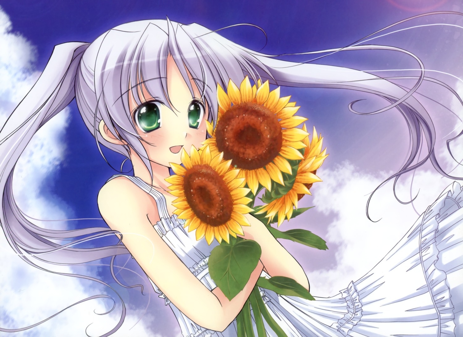 august, dress, fortune_arterial, sasaki_akane, summer_dress, tougi_shiro