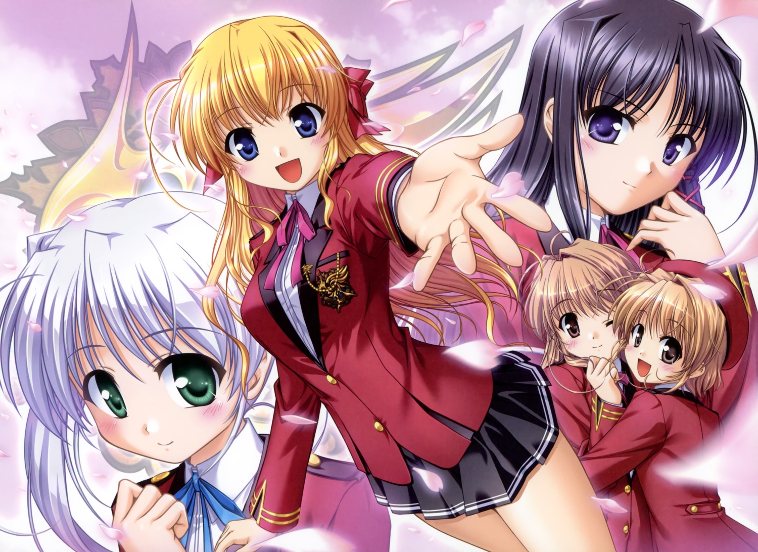 august, bekkankou, fortune_arterial, kuze_kiriha, seifuku, sendou_erika, tougi_shiro, yuuki_haruna