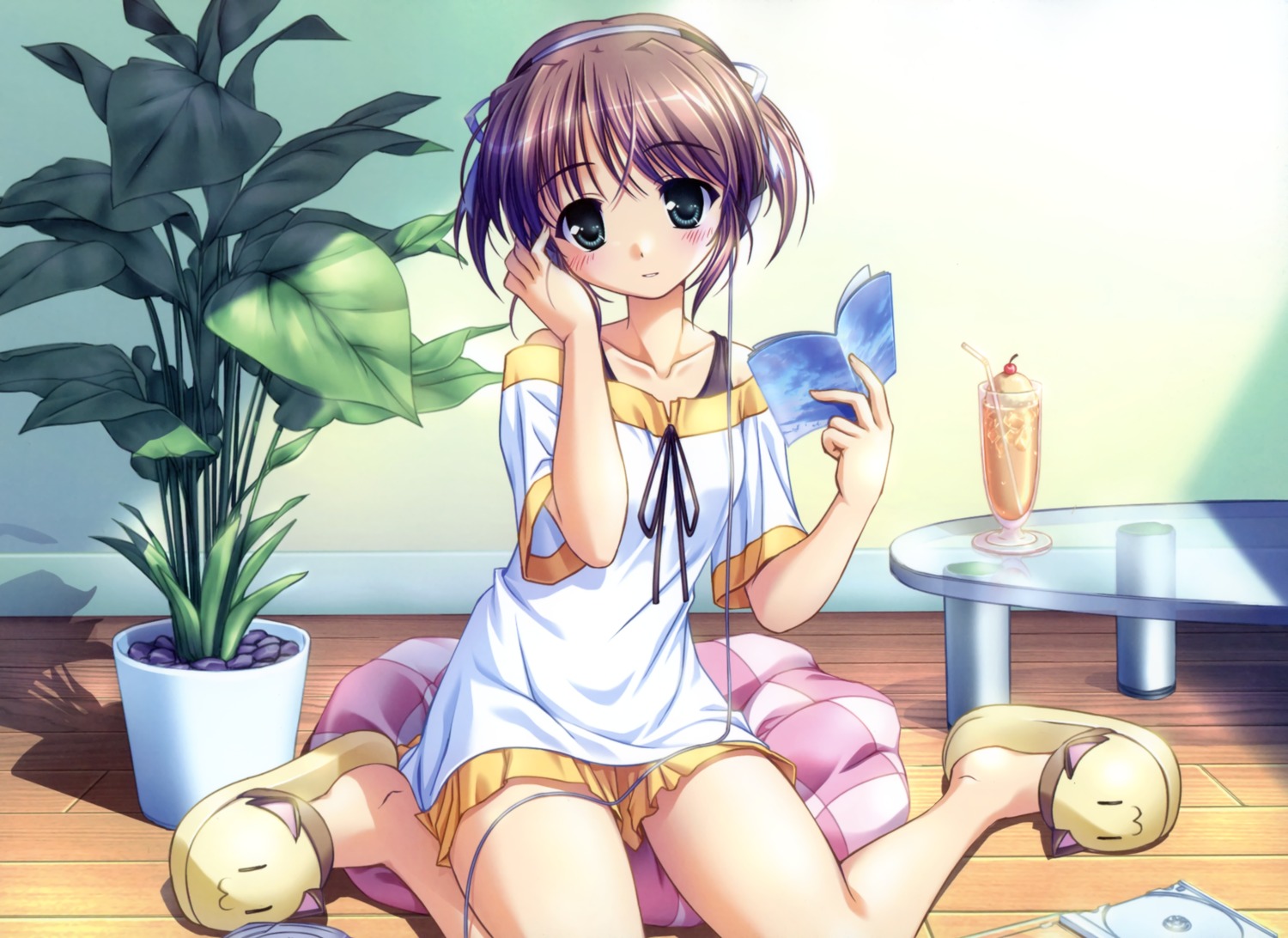 asagiri_mai, august, bekkankou, headphones, yoake_mae_yori_ruriiro_na