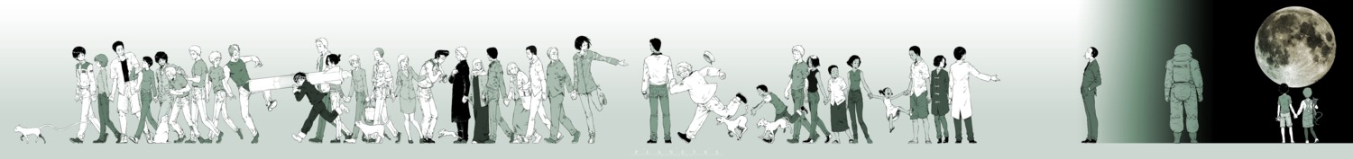 data966, monochrome, planetes, tanabe_ai
