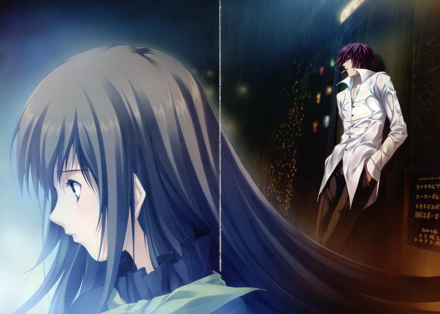 fixme, gap, kudou_sousuke, pianissimo, shirakawa_ayane, smoking, sugina_miki