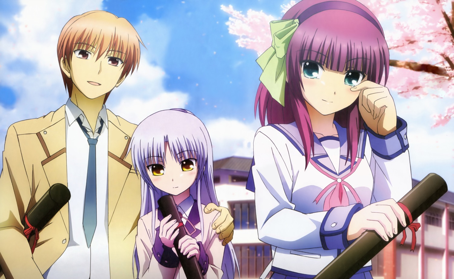 angel_beats!, detexted, nakamura_yuri, otonashi_yuzuru, seifuku, tachibana_kanade, toya_kento