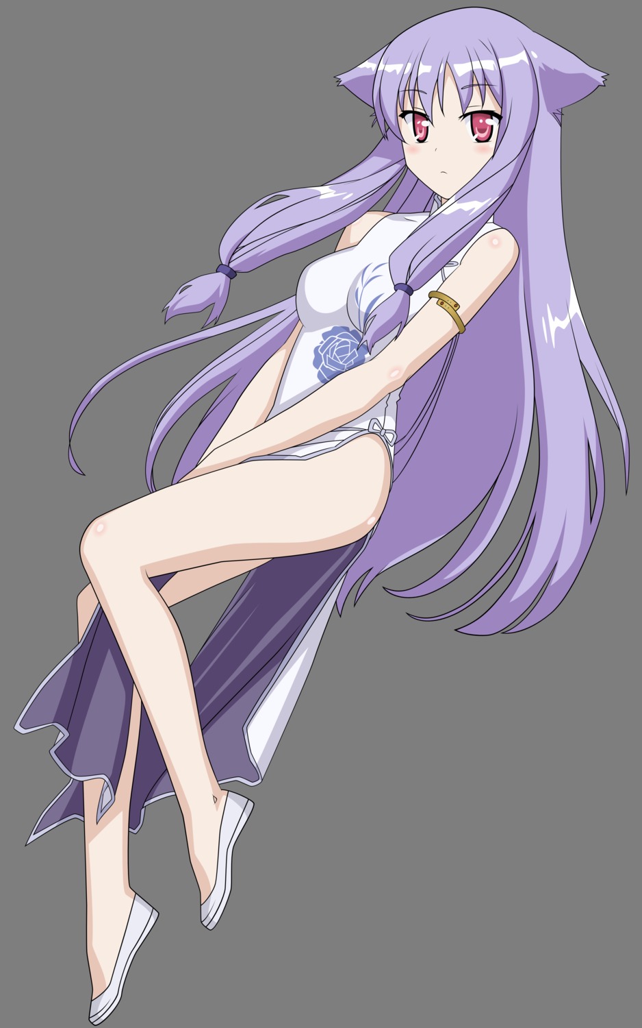 chinadress, kiriya_nozomi, mayoi_neko_overrun, paperplate, transparent_png, vector_trace