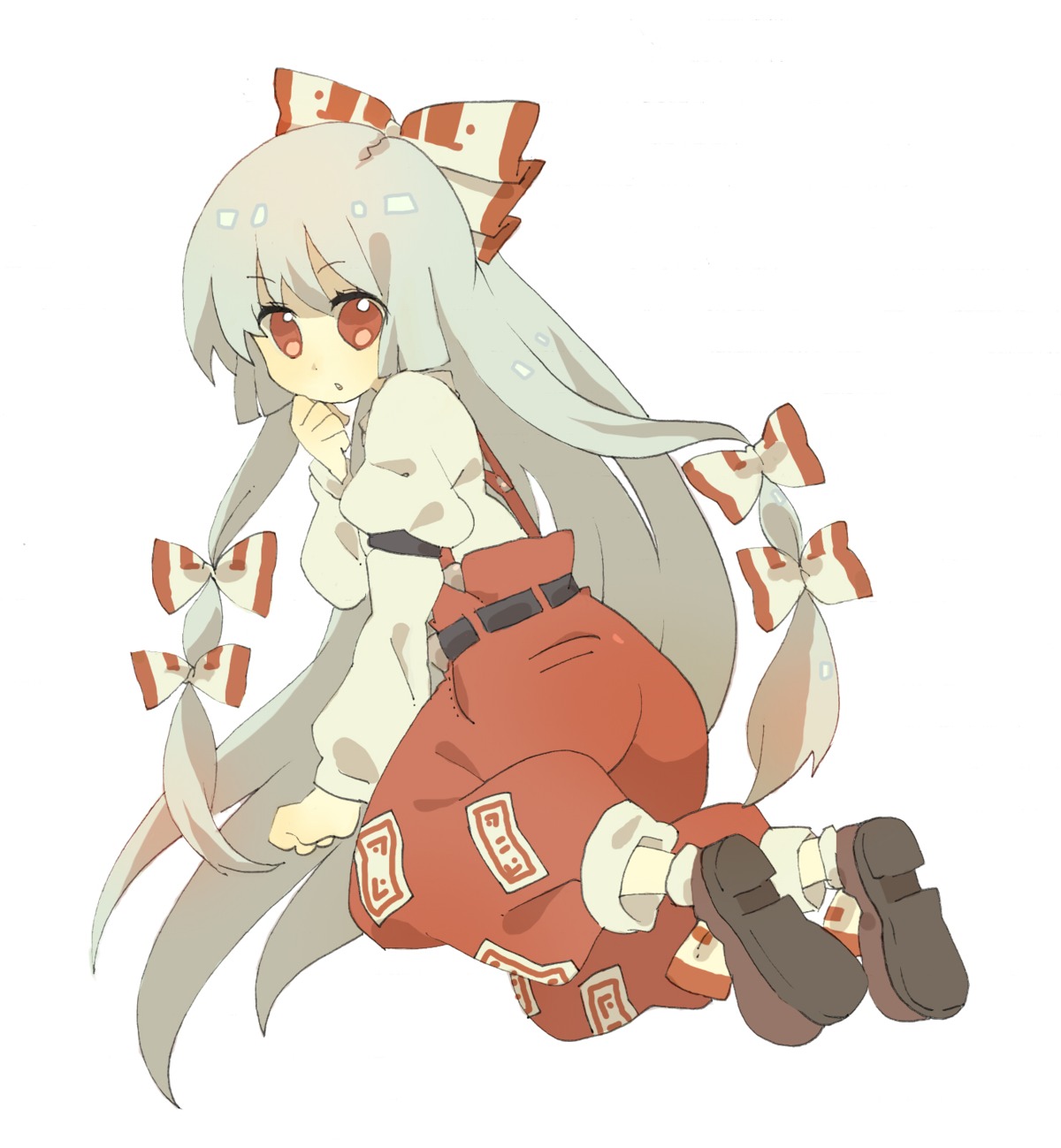 fujiwara_no_mokou, touhou, wamochi