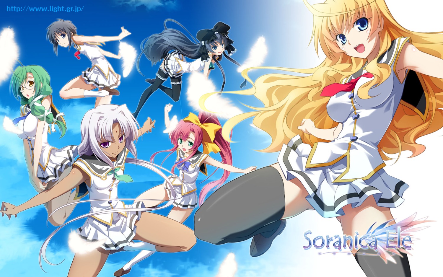 izumi_mahiru, seifuku, soranica_ele, thighhighs, wallpaper