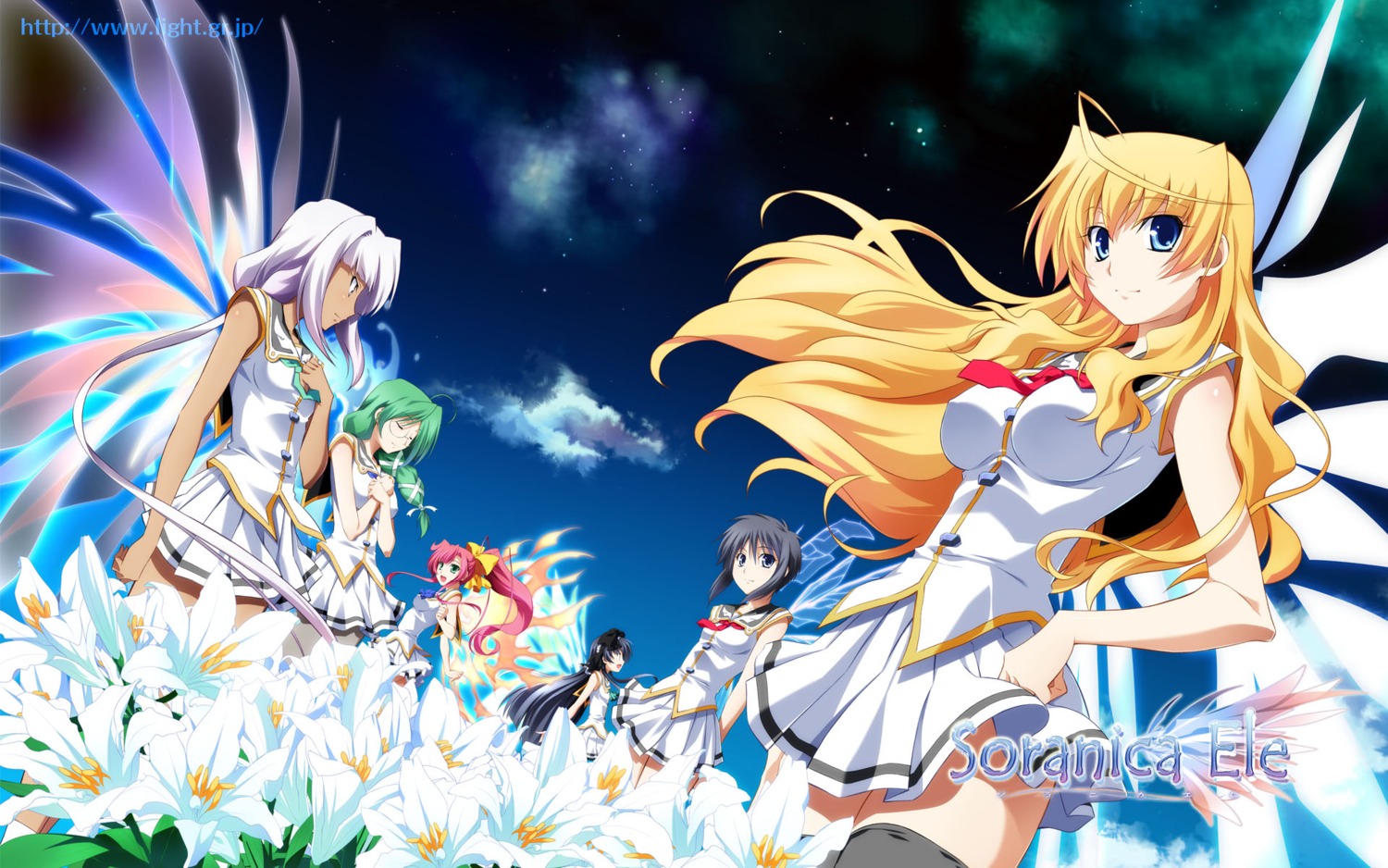 izumi_mahiru, seifuku, soranica_ele, wallpaper, wings