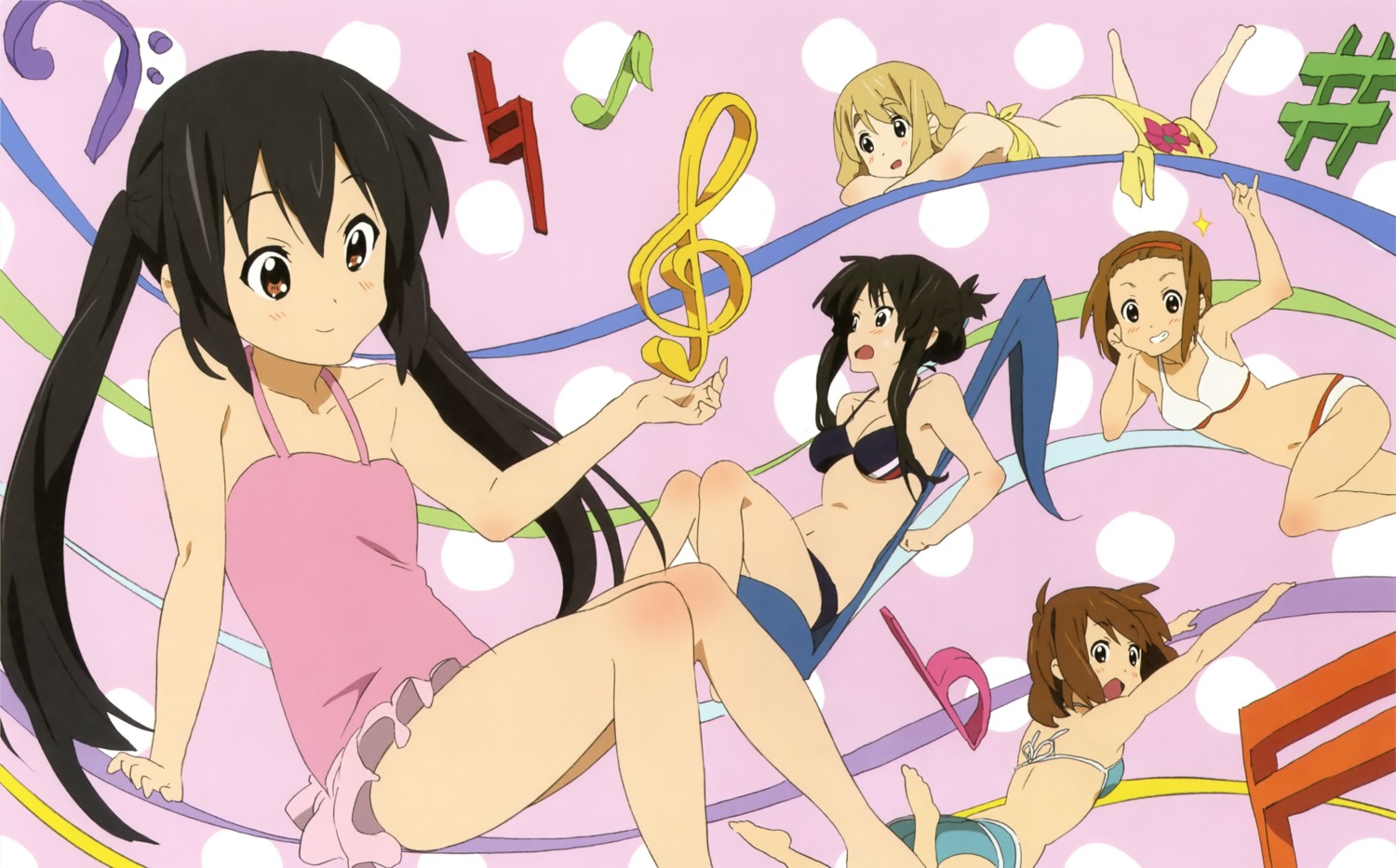 akiyama_mio, bikini, hirasawa_yui, ishidate_taichi, jpeg_artifacts, k-on!, kotobuki_tsumugi, nakano_azusa