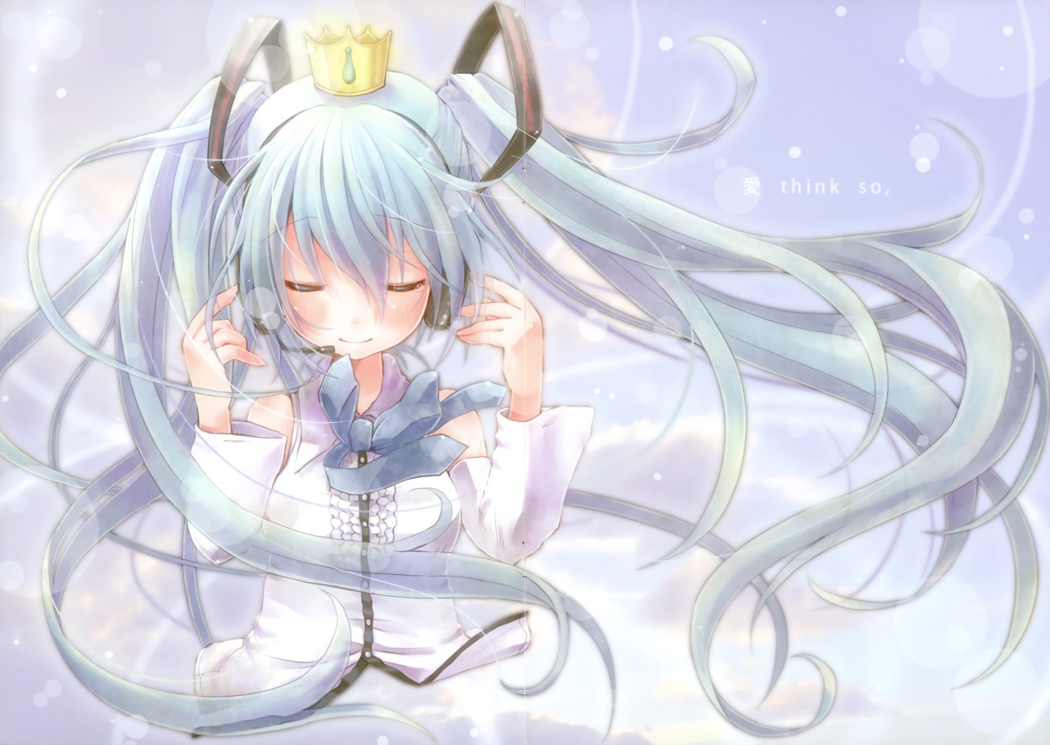 dress, fixme, gap, hatsune_miku, headphones, meltdown_comet, vocaloid, yukiu_con