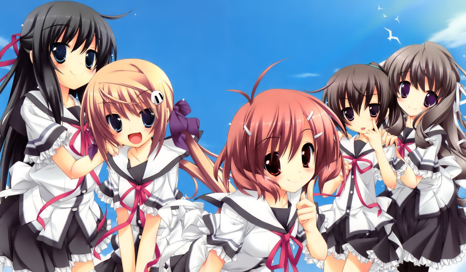 hattori_aya, itou_mikoto, kanou_kayoko, koiiro_soramoyou, lucie, pantyhose, seifuku, shinohara_sera