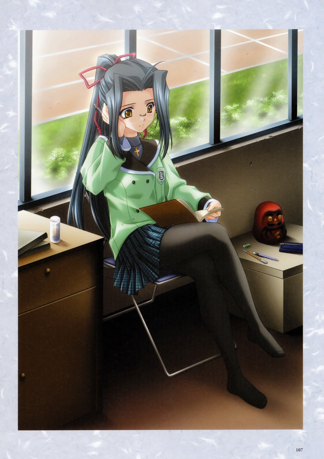 fukami_yuuko, megane, nanao_naru, pantyhose, sakura_~setsugekka~, seifuku