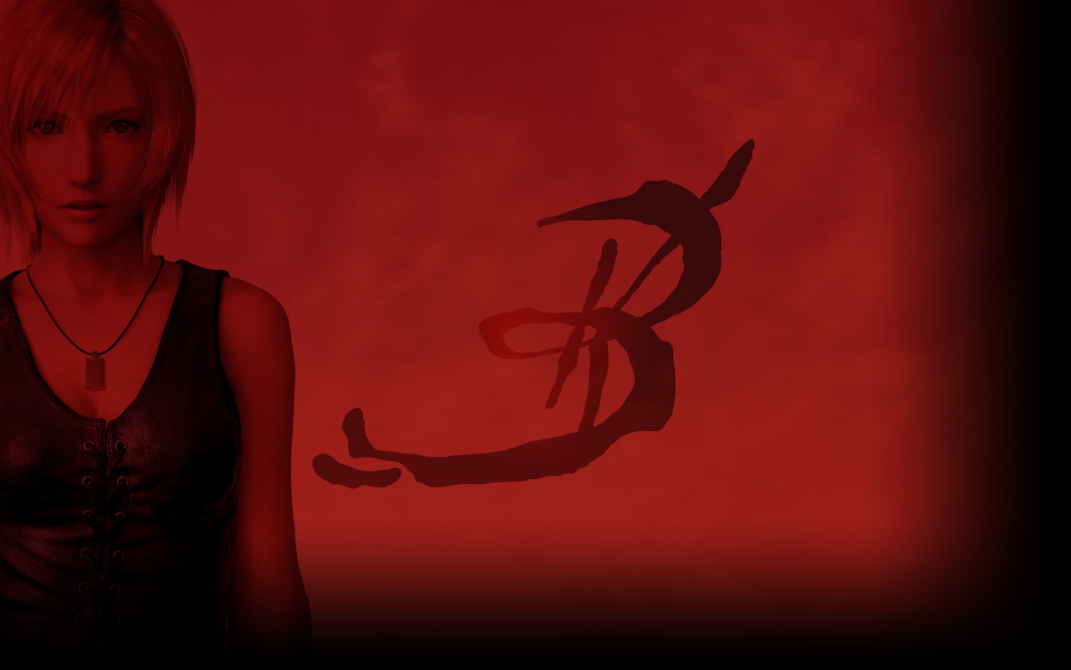 aya_brea, cg, cleavage, monochrome, parasite_eve, square_enix, the_3rd_birthday, wallpaper