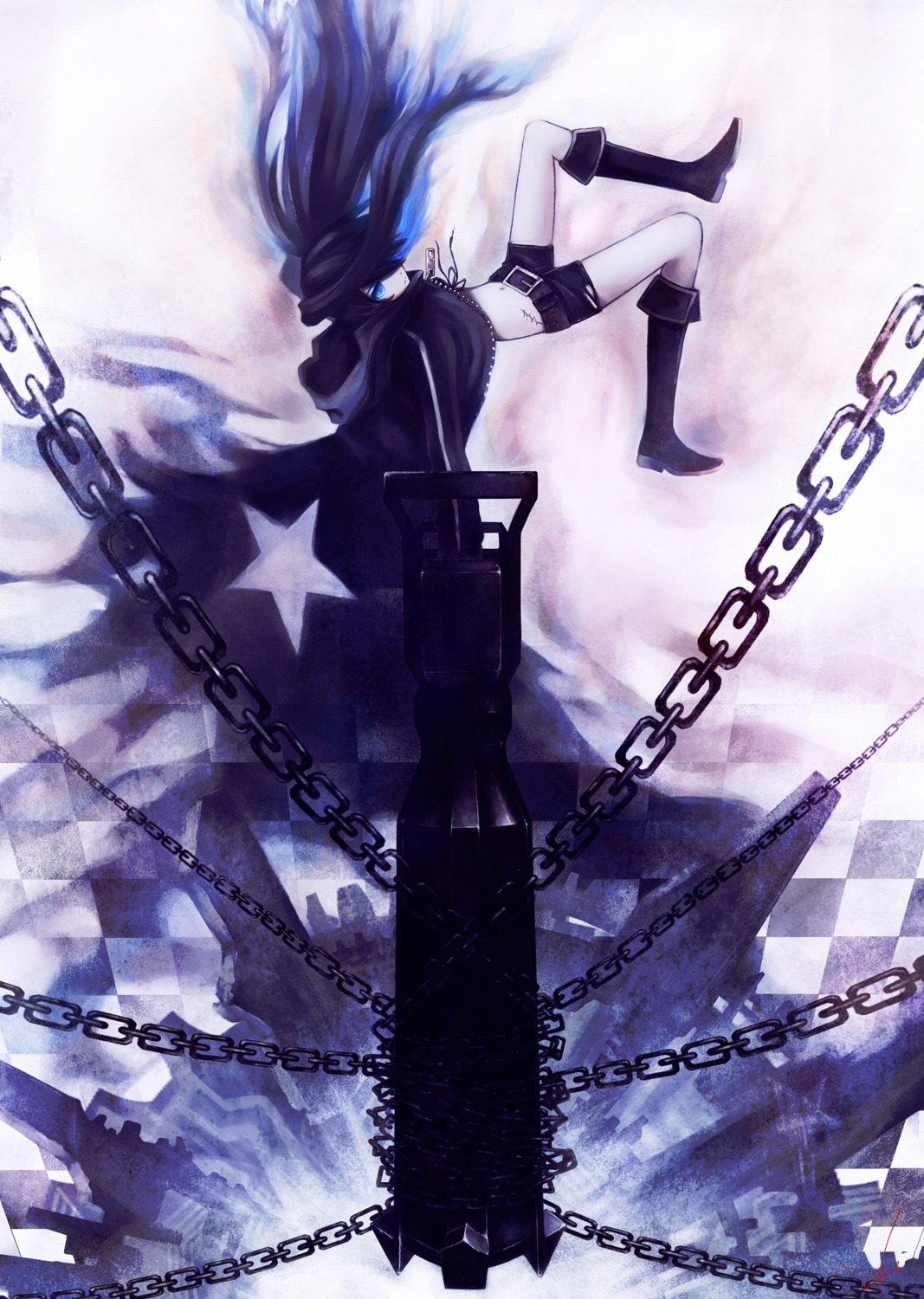 black_rock_shooter, black_rock_shooter_(character), dopollsogno, vocaloid
