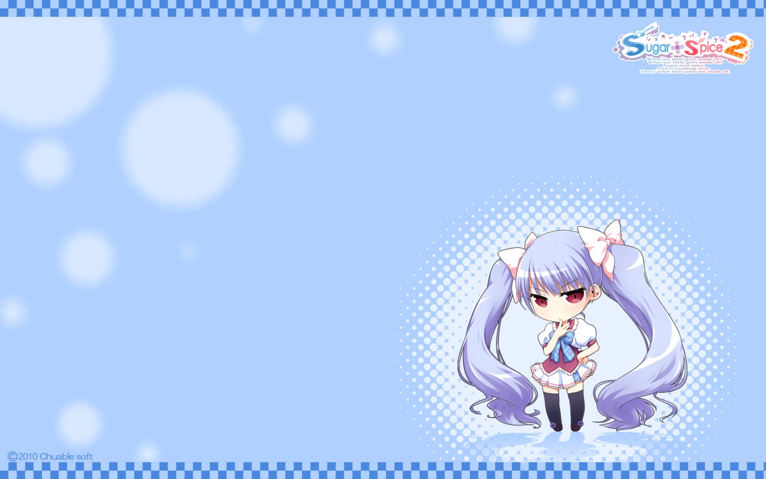 chibi, ginta, hiiragi_ginga, seifuku, sugar+spice_2, thighhighs, wallpaper