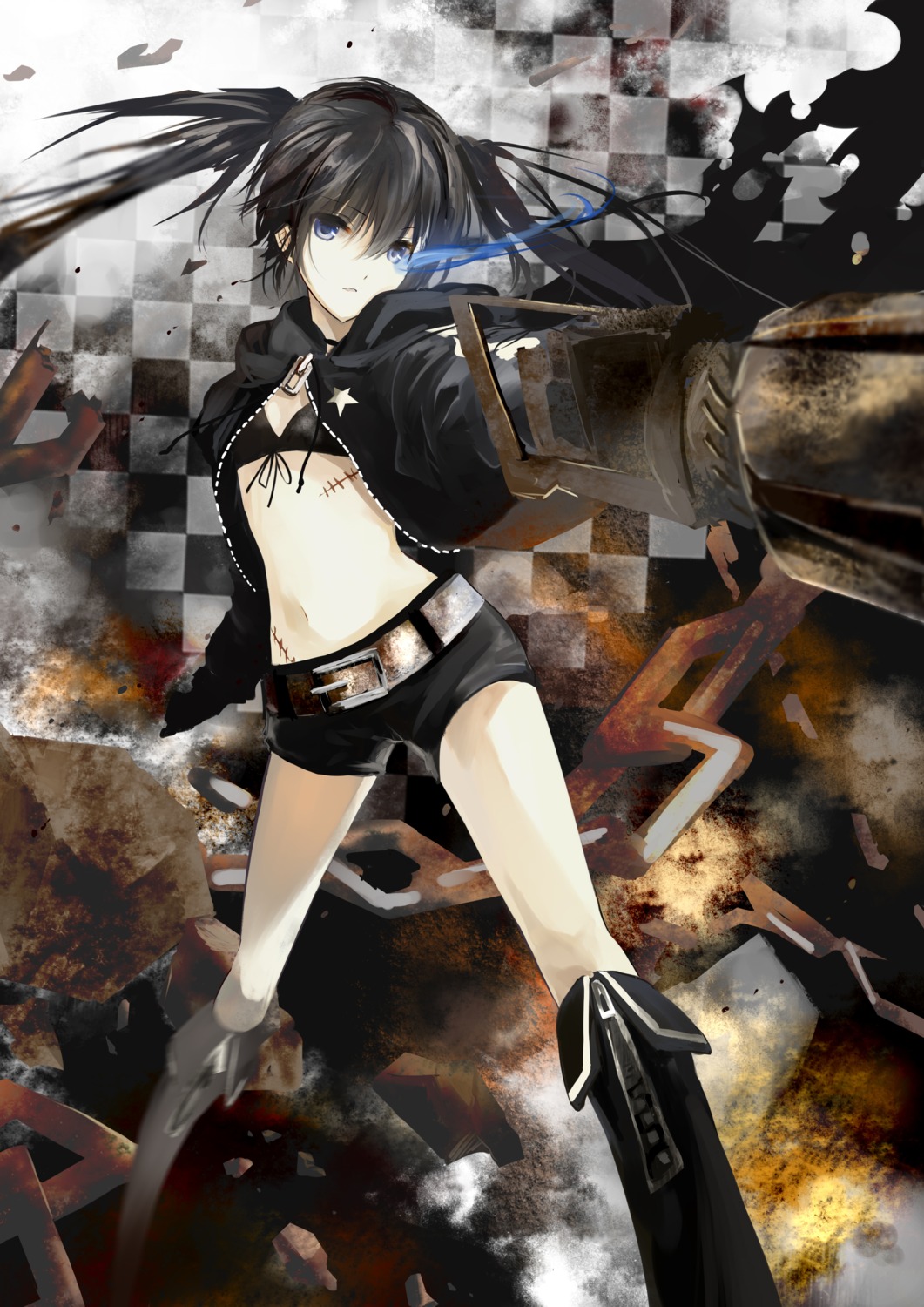 bikini_top, black_rock_shooter, black_rock_shooter_(character), nagata_ozu, swimsuits, vocaloid