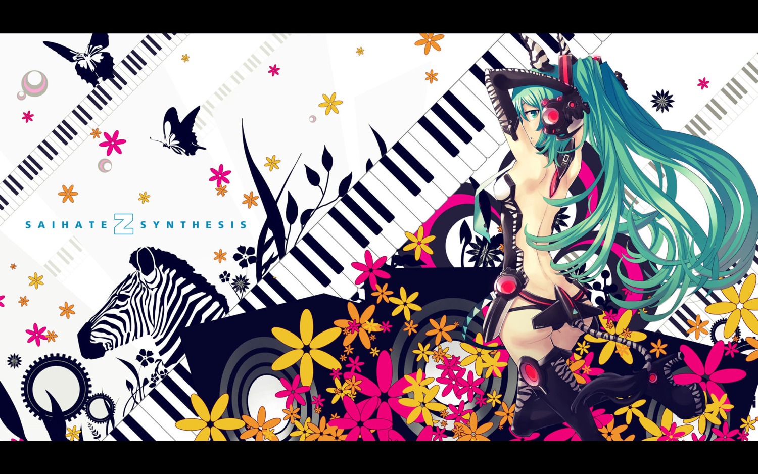 animal_ears, ass, hatsune_miku, headphones, jpeg_artifacts, miku_append, ochakai_shinya, tail