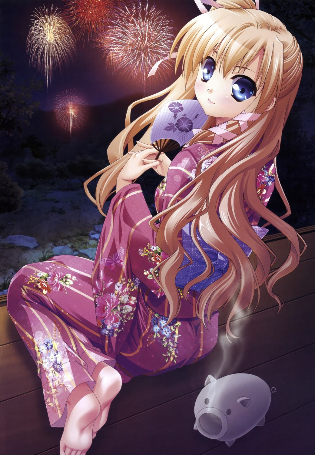 akashi_kokoro, minase_lin, orange_memories, purple_software, yukata