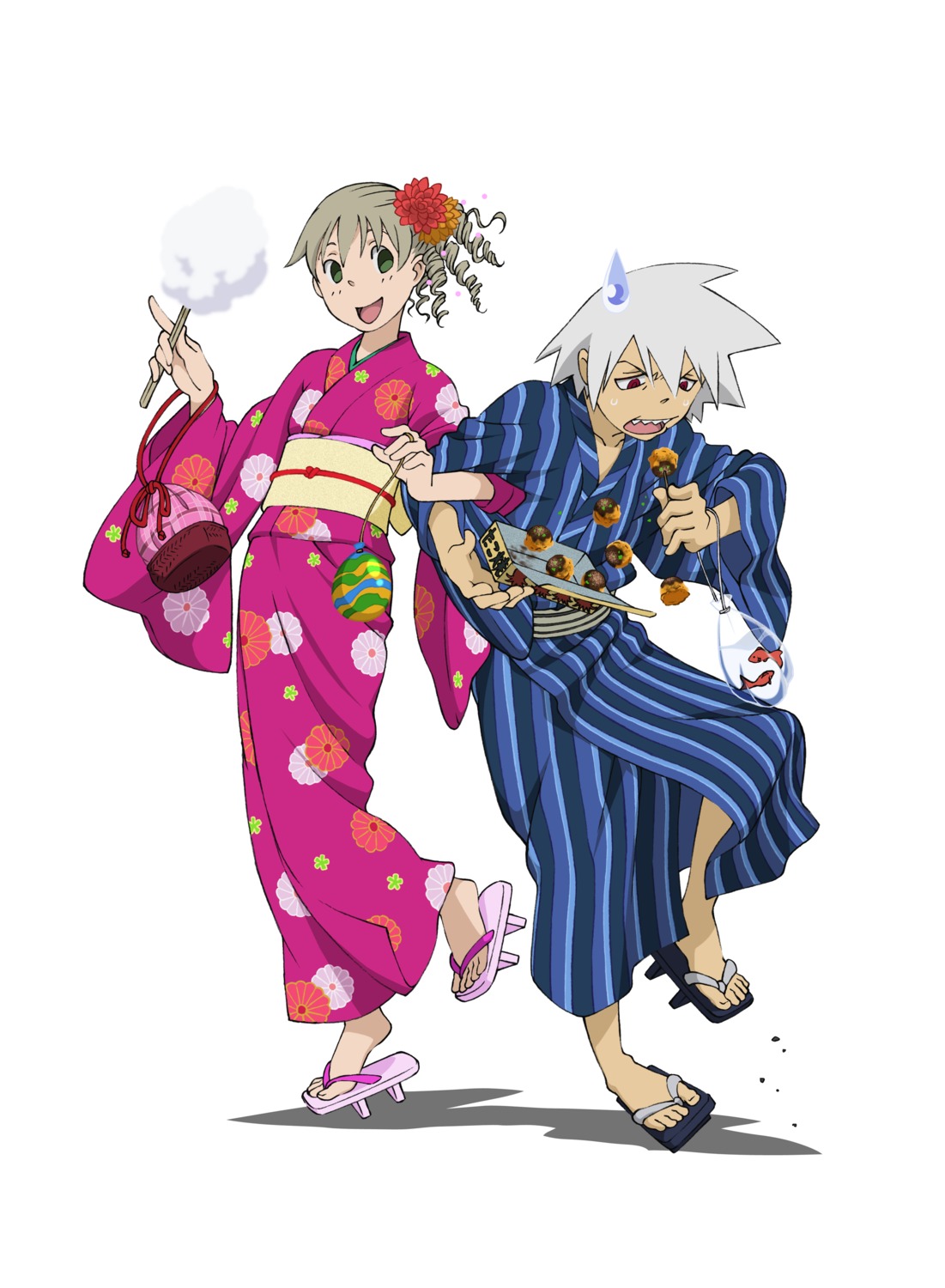 maka_albarn, soul_eater, soul_eater_(character), yukata