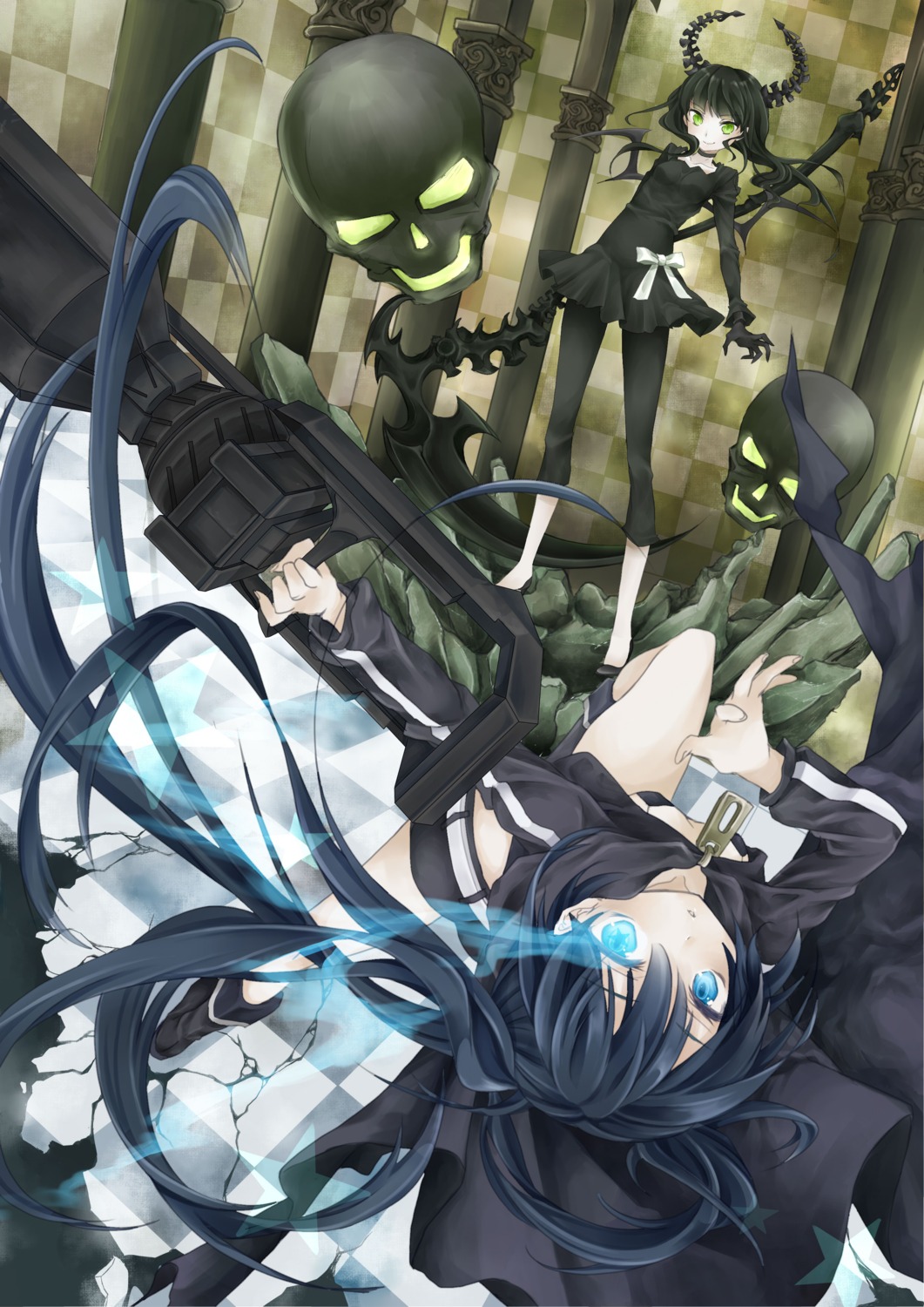 black_rock_shooter, black_rock_shooter_(character), dead_master, mijinkouka, vocaloid