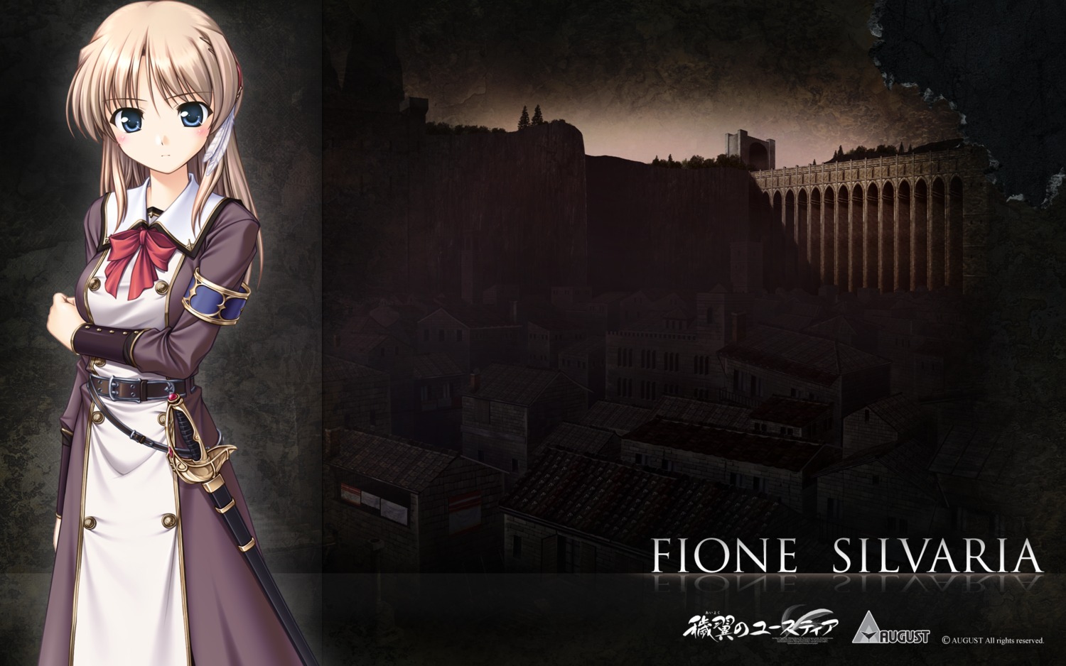 aiyoku_no_eustia, august, bekkankou, dress, fione_silvaria, wallpaper