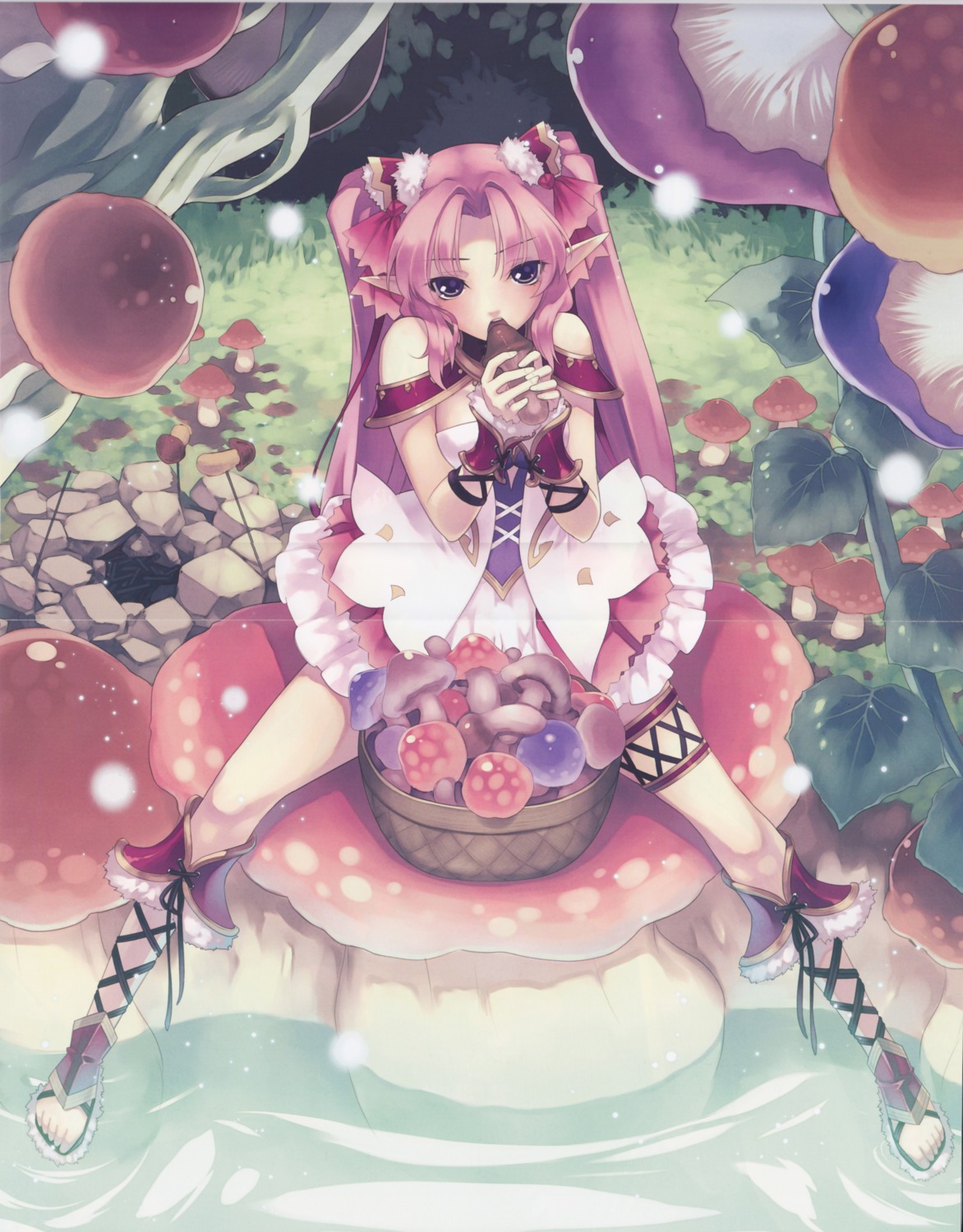 agarest_senki, agarest_senki_zero, alice_(agarest_senki_zero), bleed_through, crease, cropme, dress, elf