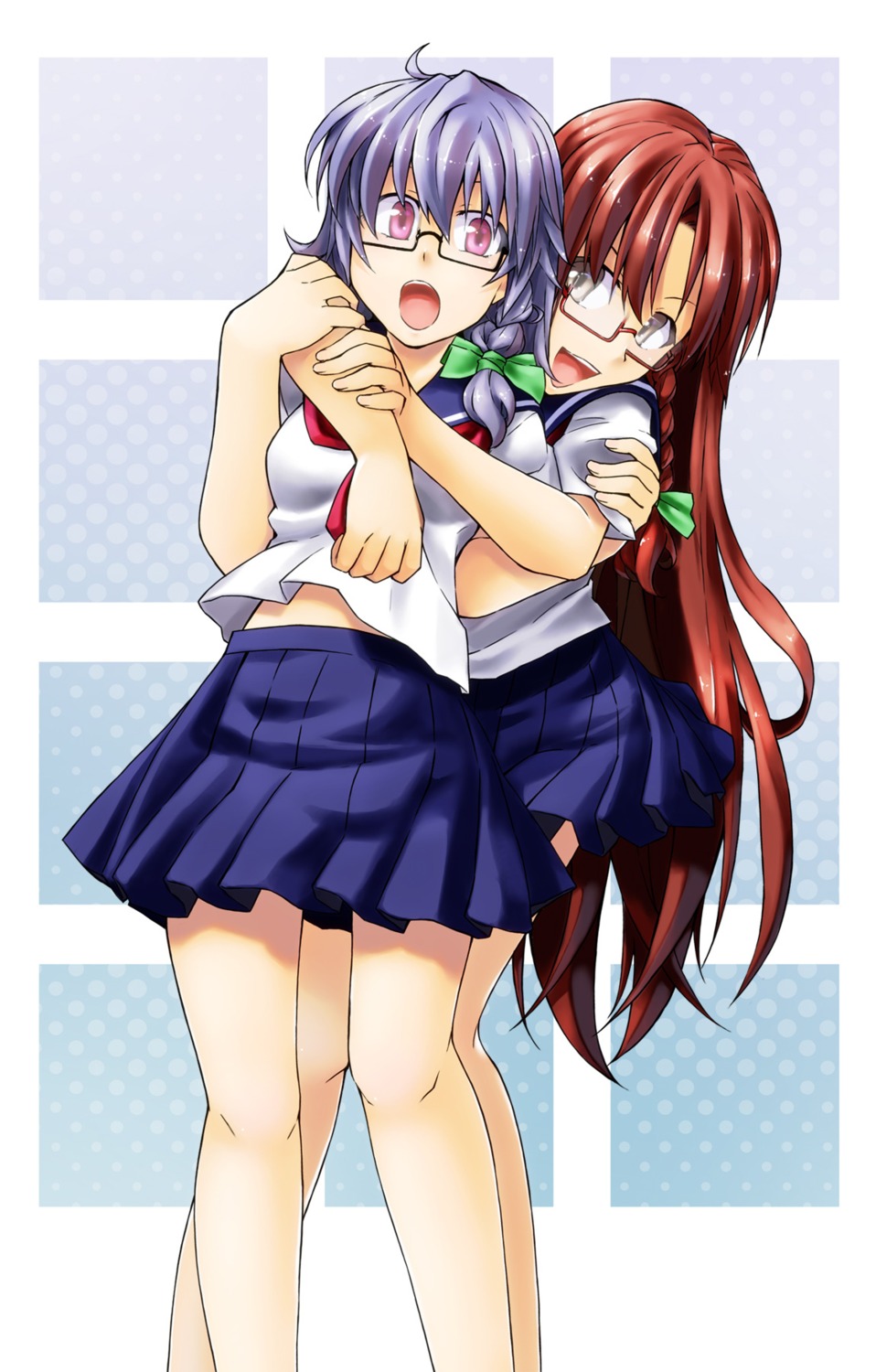 alto-00, hong_meiling, izayoi_sakuya, megane, seifuku, touhou