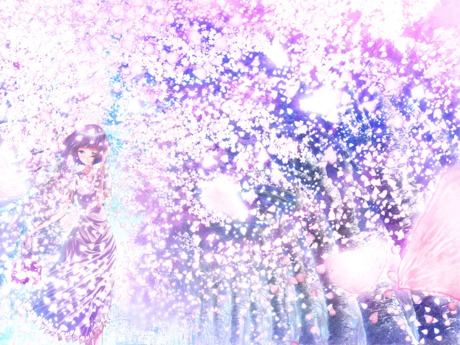 dress, hika, landscape