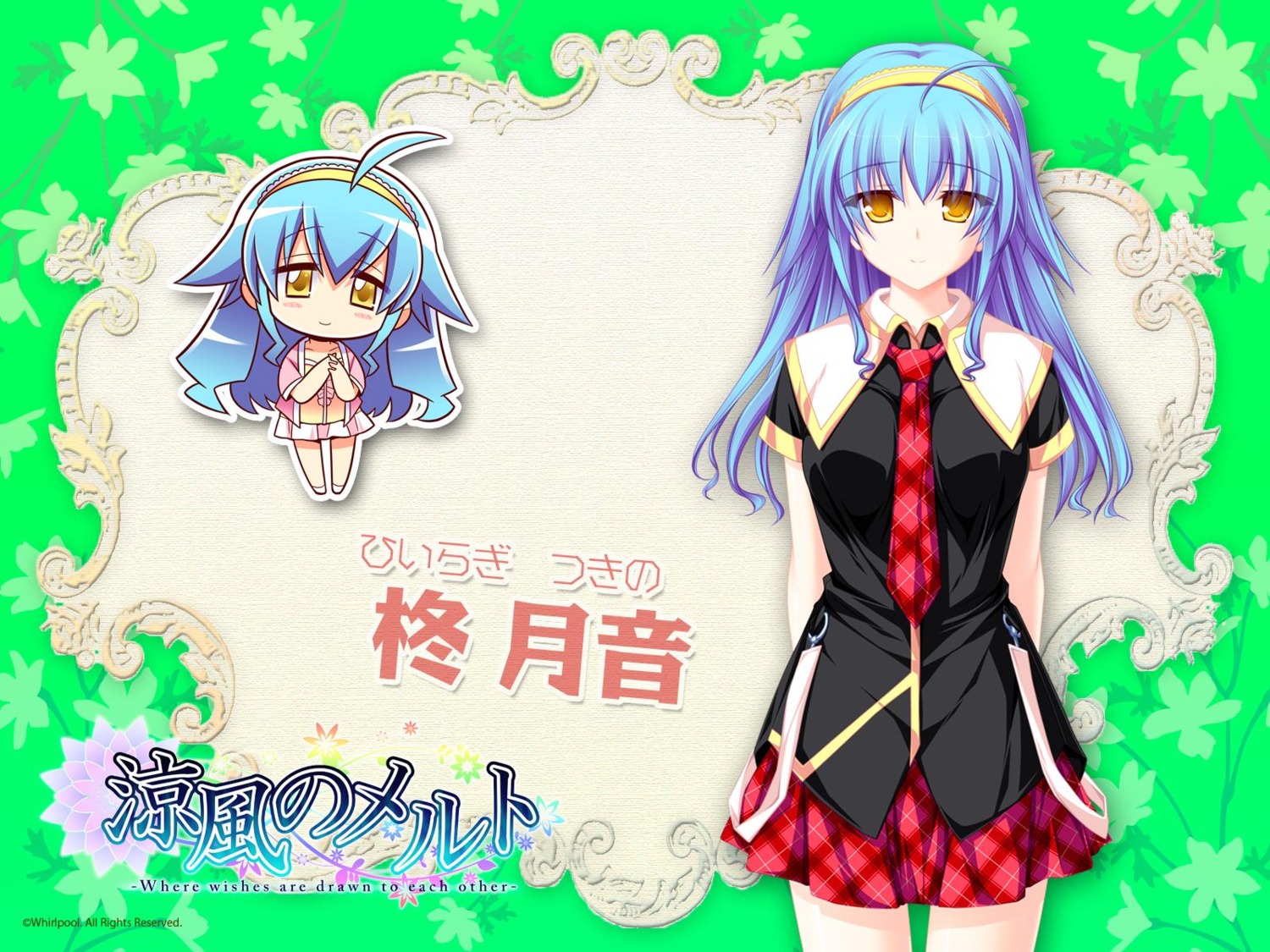 chibi, hiiragi_tsukino, jpeg_artifacts, komowata_haruka, seifuku, suzukaze_no_melt, tenmaso, wallpaper