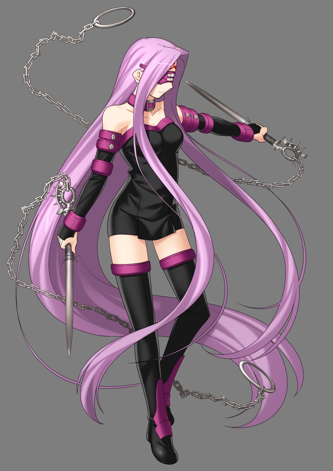 fate/stay_night, fate/unlimited_codes, higurashi_ryuuji, medusa_(fate), thighhighs, transparent_png, type-moon
