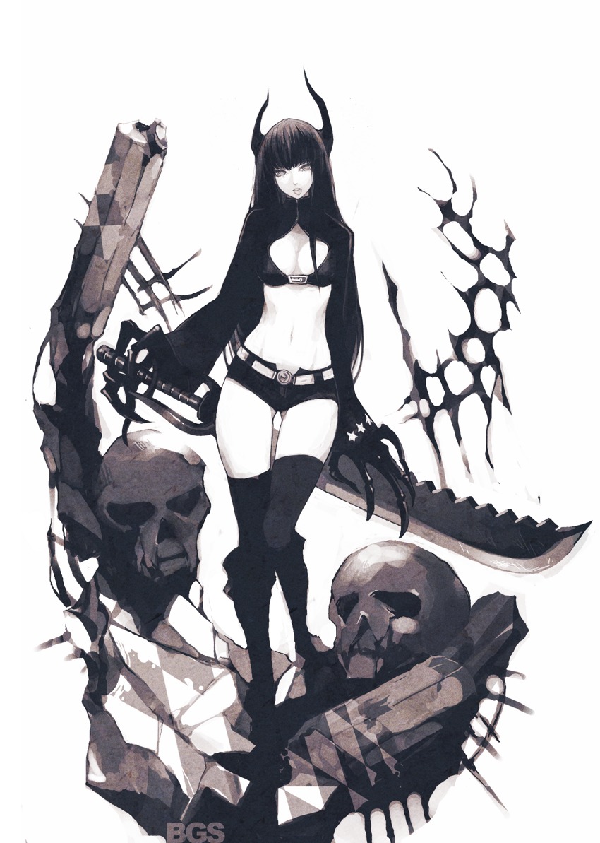 bikini_top, black_gold_saw, black_rock_shooter, fishine, swimsuits, vocaloid