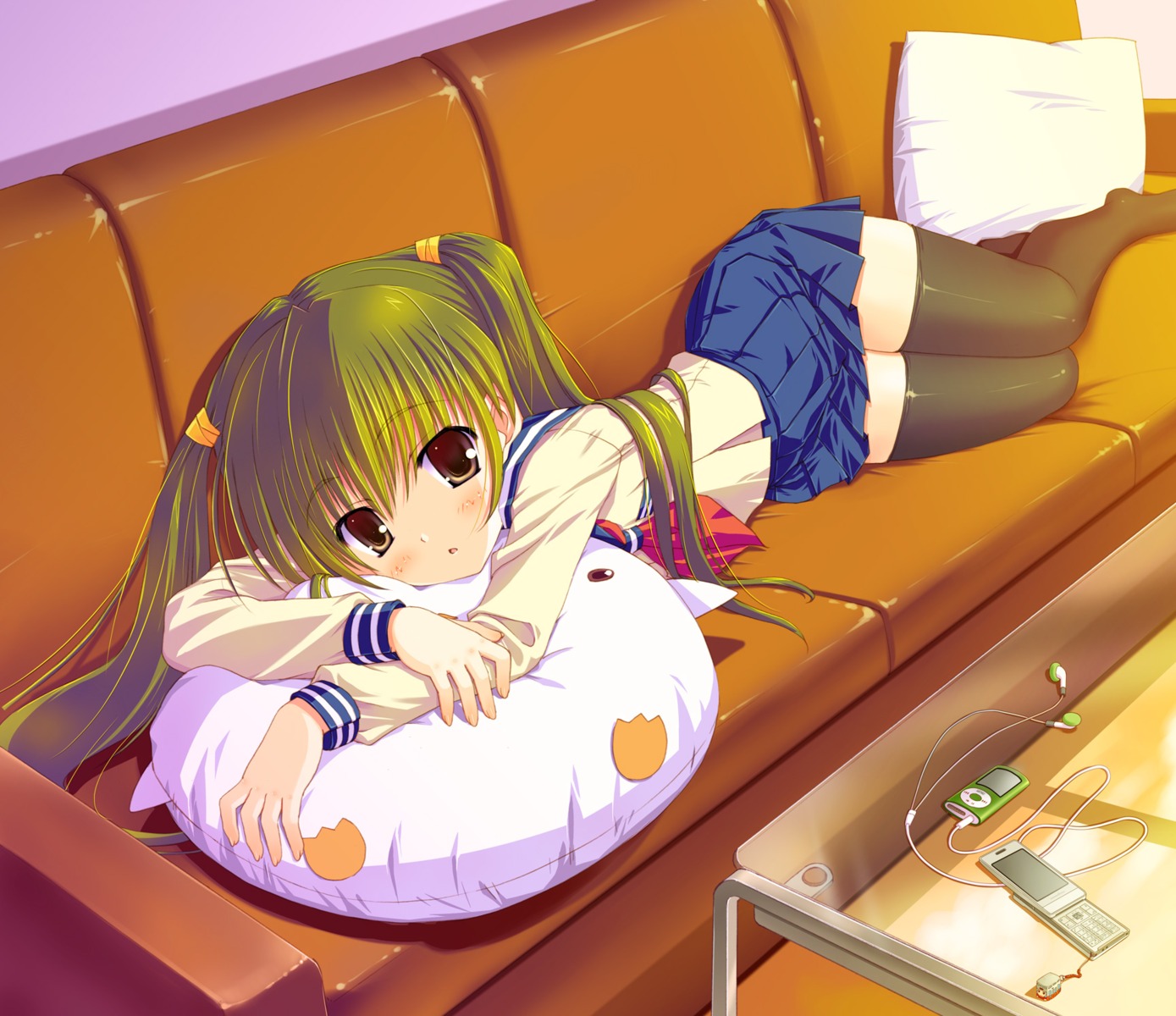 saitou_tsukasa, seifuku, thighhighs