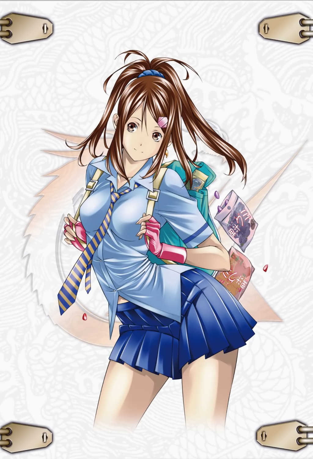 bachou_mouki, ikkitousen, ikkitousen~xtreme_xecutor~, seifuku, shiozaki_yuuji