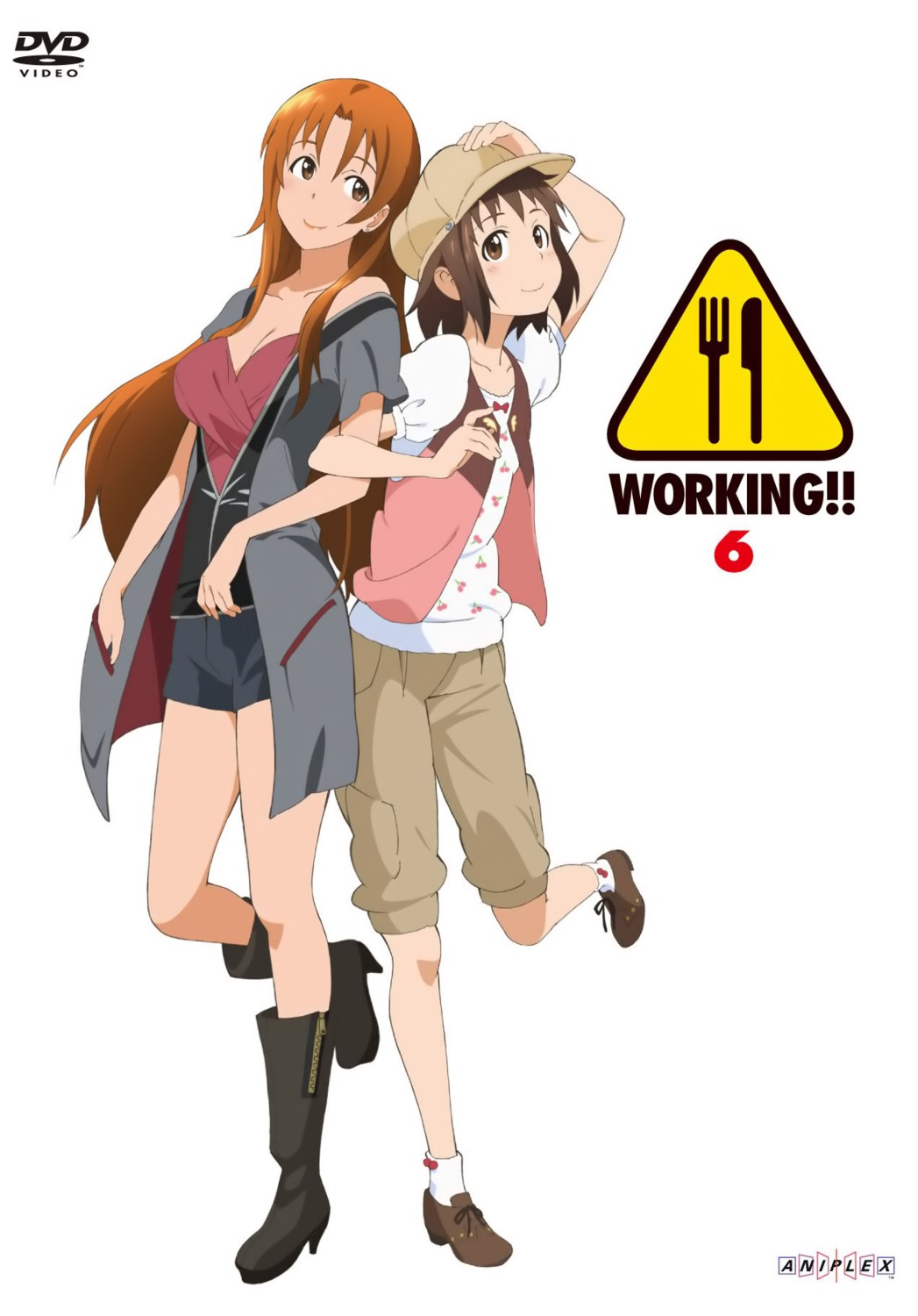 adachi_shingo, disc_cover, takanashi_kozue, takanashi_nazuna, working!!