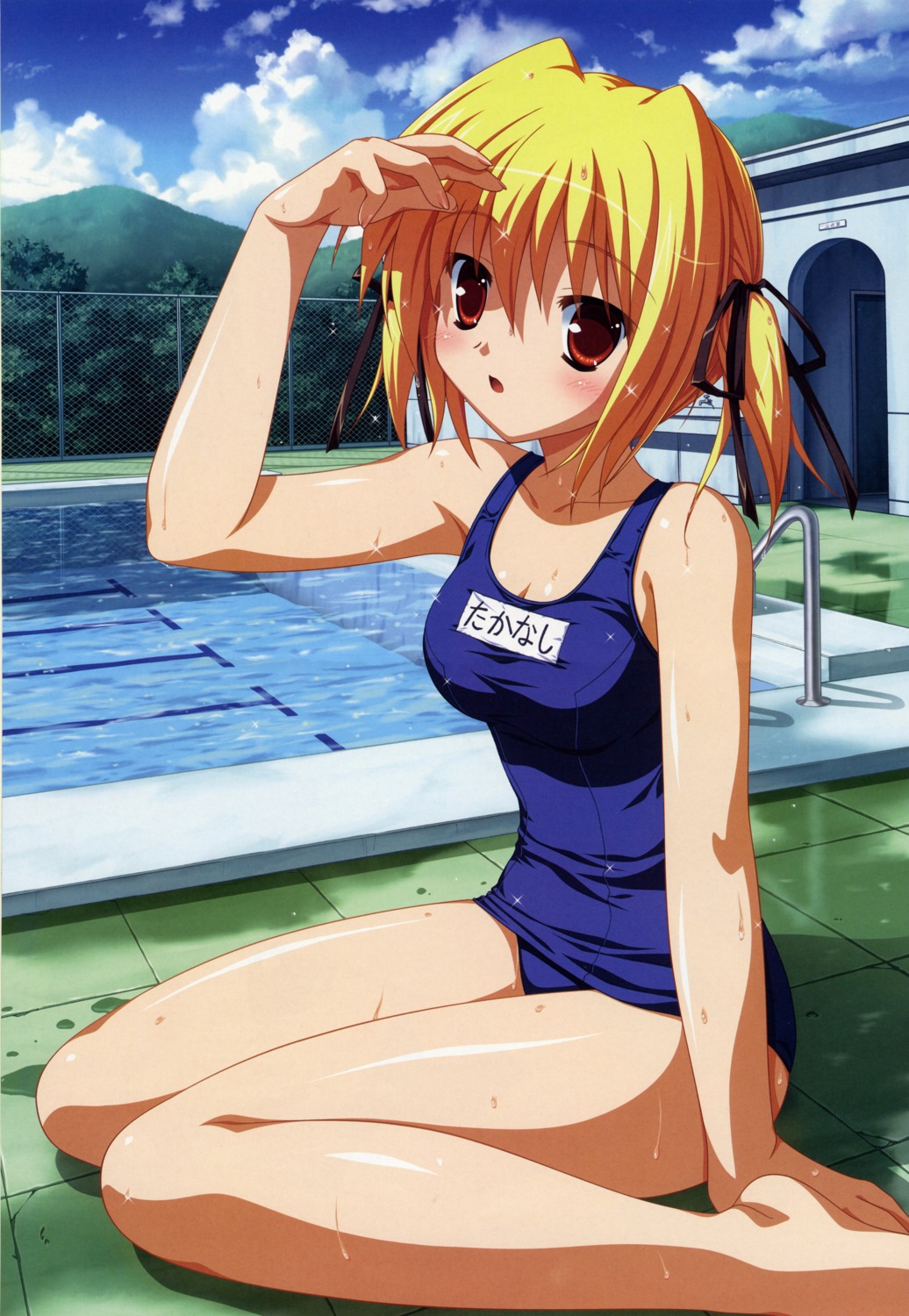 cleavage, clover_point, fixed, meteor_(company), school_swimsuit, swimsuits, takanashi_yaya, wet