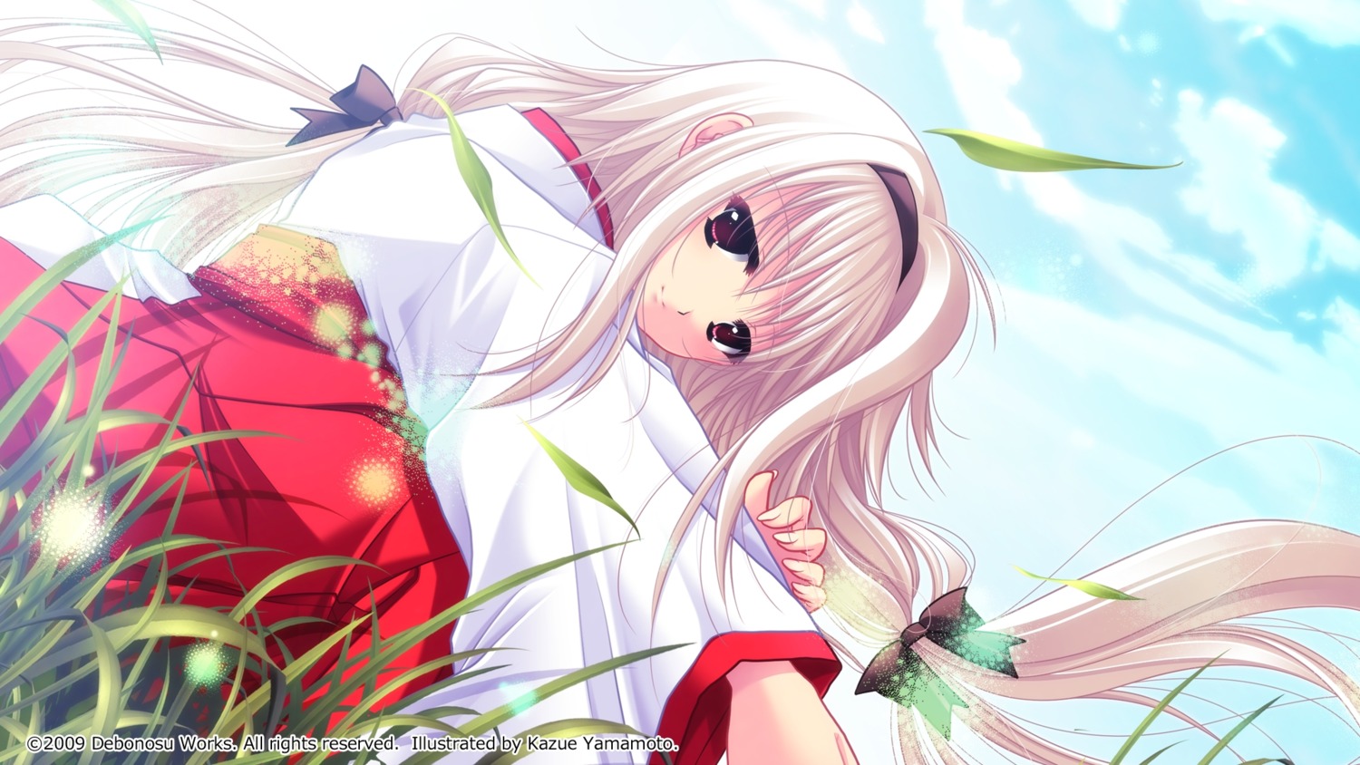 akizuki_koharu, kagura_douchuuki, miko, wallpaper, yamamoto_kazue