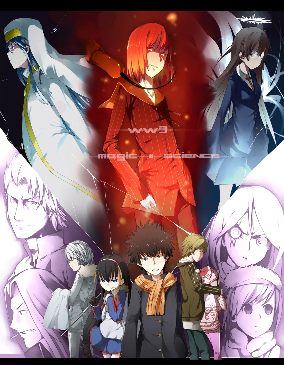 accelerator, acqua_of_the_back, en@rain, fiamma_of_the_right, hamazura_shiage, index, kamijou_touma, kazakiri_hyouka