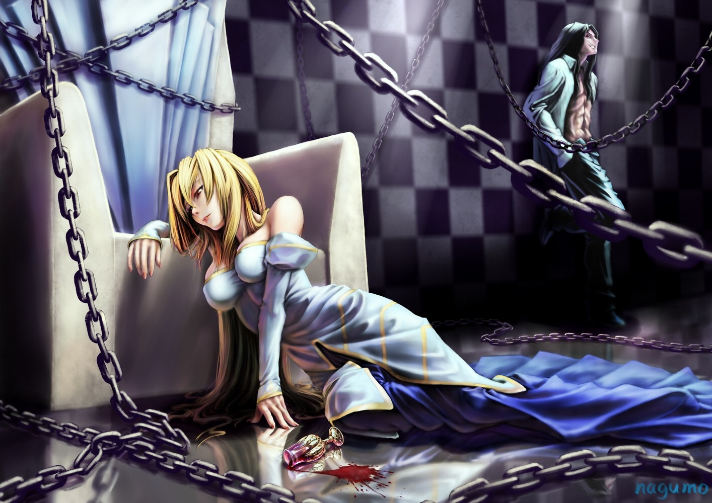 arcueid_brunestud, cleavage, dress, nagumo_(qmzp10), tsukihime