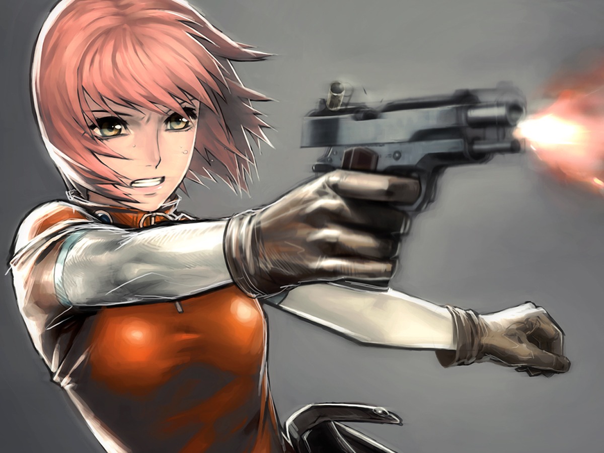 bodysuit, gun, iwai_ryo, mezzo_forte, suzuki_mikura