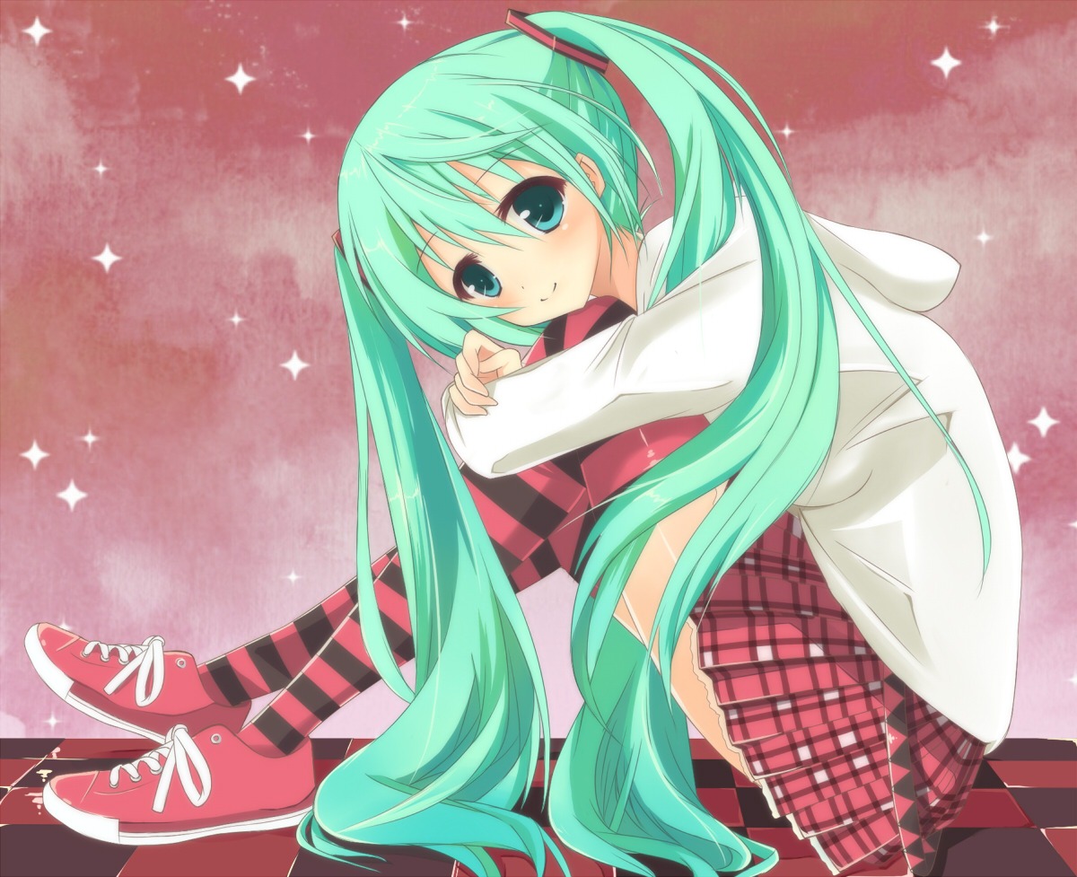 hatsune_miku, minase_kaya, thighhighs, vocaloid