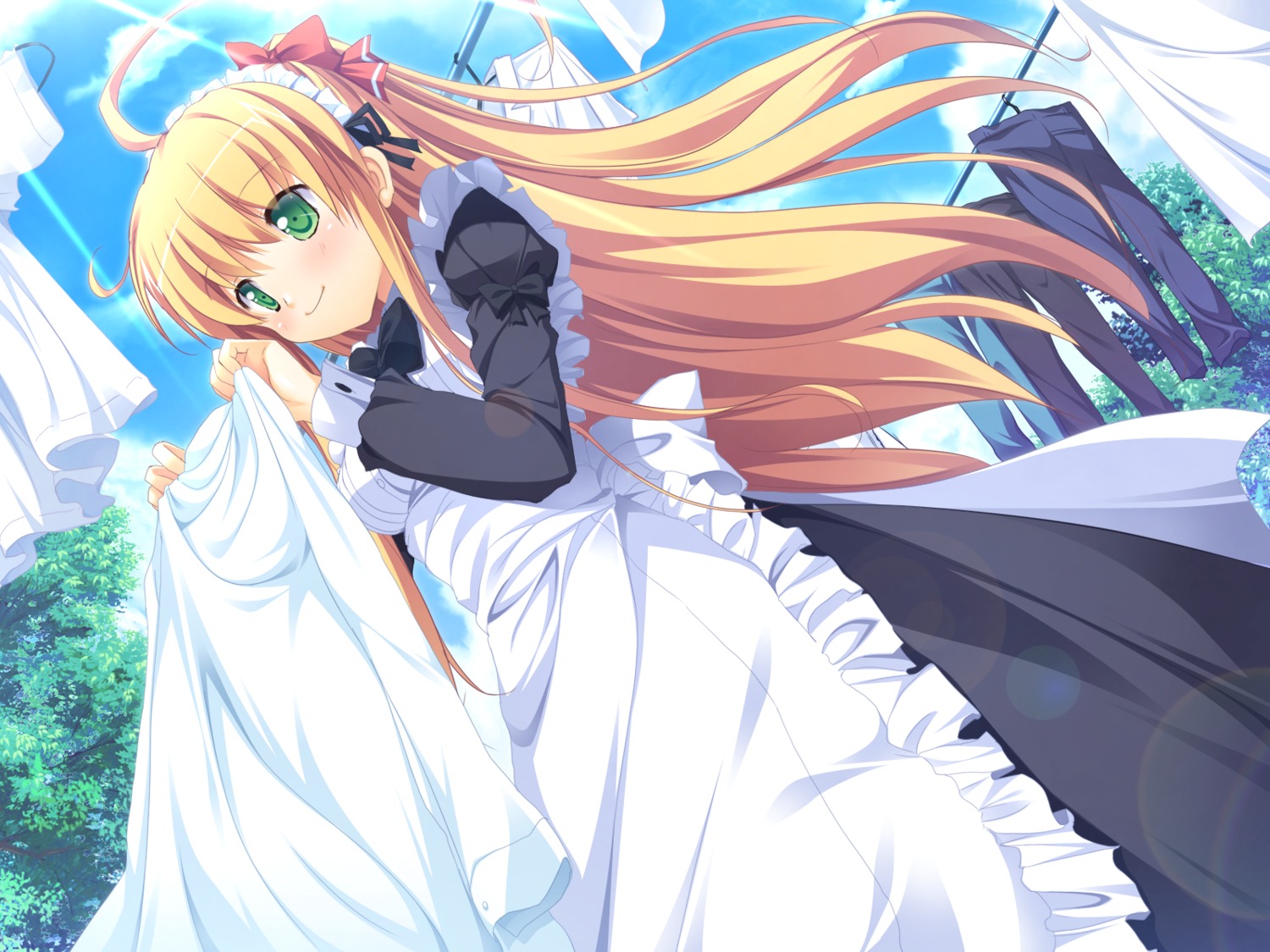 alcot, game_cg, maid, nimura_yuuji, osananajimi_wa_daitouryou, ouhama_yukino