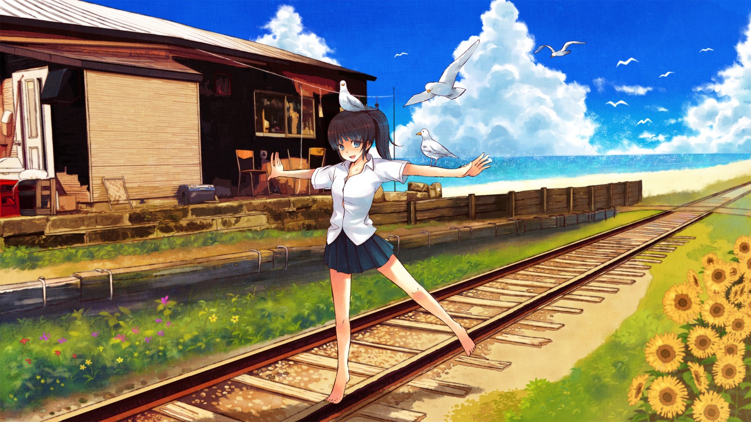 furai, landscape, seifuku