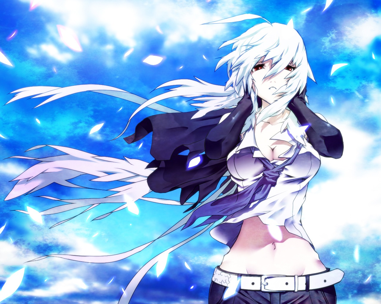 cleavage, jin_(artist), vocaloid, wallpaper, yowane_haku