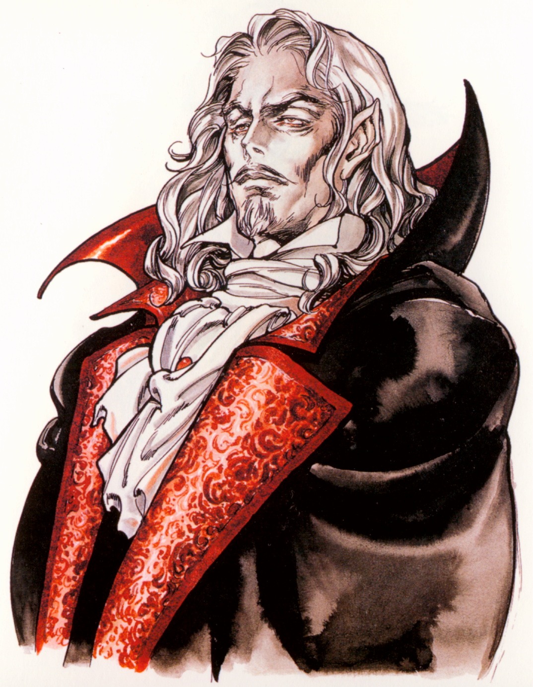 castlevania, castlevania:_symphony_of_the_night, devil, dracula, kojima_ayami, konami, male, pointy_ears
