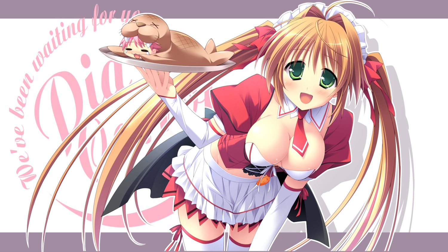 chibi, cleavage, hasegawa_misa, hinata_mutsuki, pia_carrot, pia_carrot_4, takigawa_yuna, thighhighs