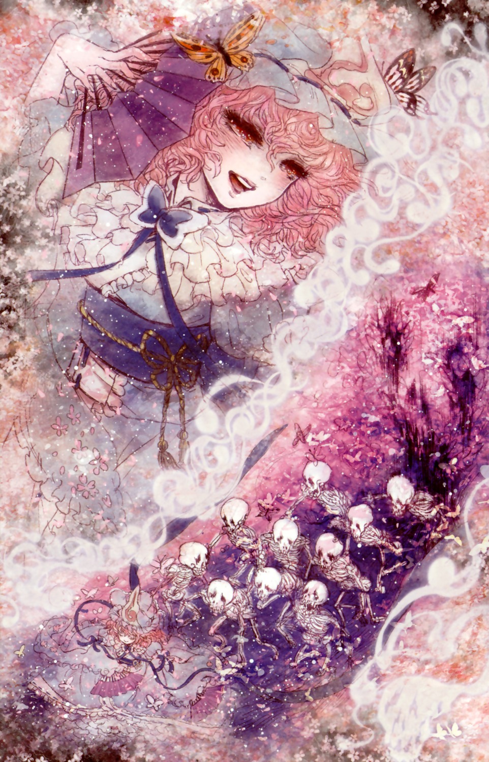 saigyouji_yuyuko, takatora, touhou, yayuyo