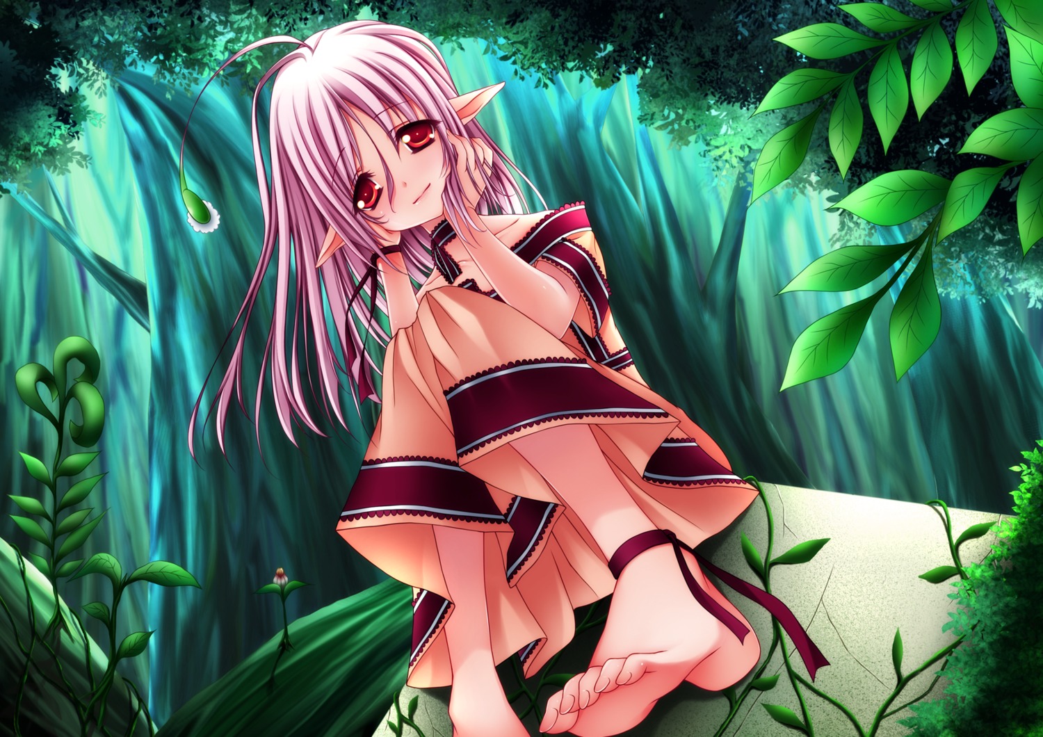 dress, elf, feet, pointy_ears, rayn