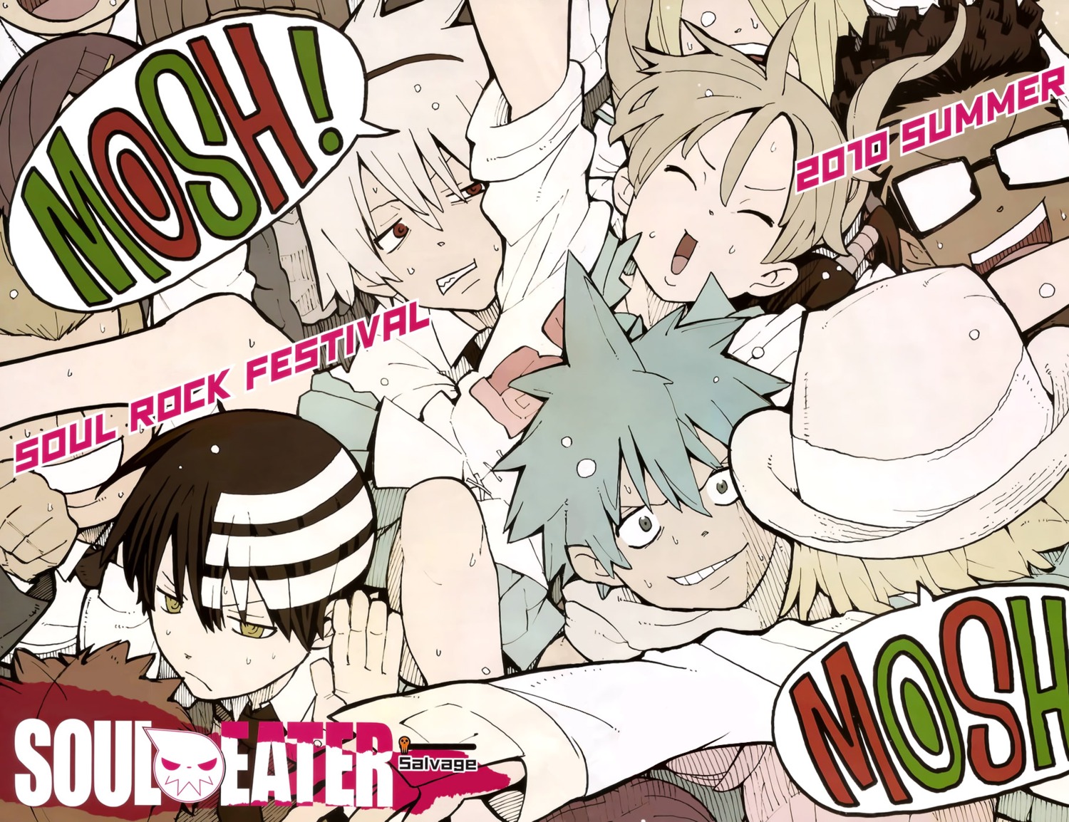 black_star, death_the_kid, elizabeth_thompson, kilik_lunge, maka_albarn, nakatsukasa_tsubaki, patricia_thompson, soul_eater
